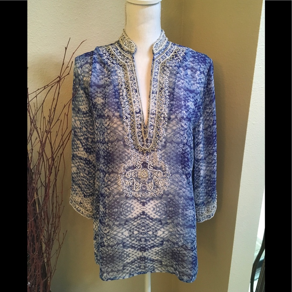NWOT BOSTON PROPER beaded tunic